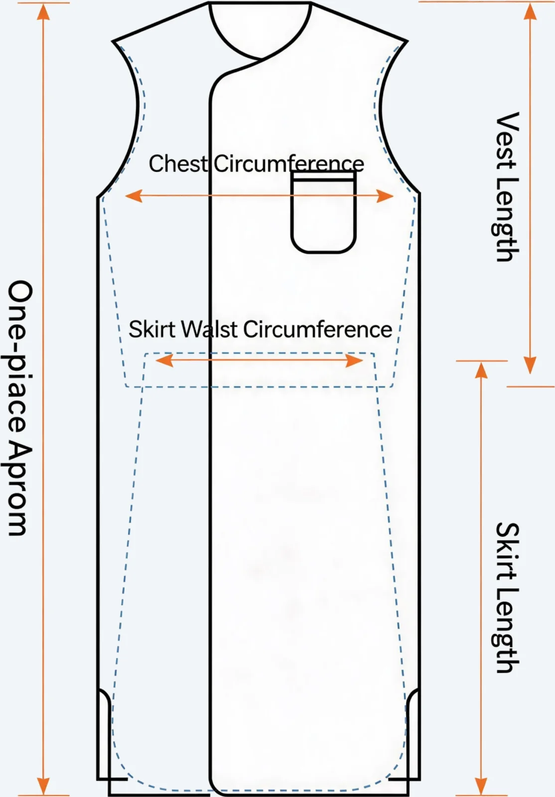 Lead apron sizing chart
